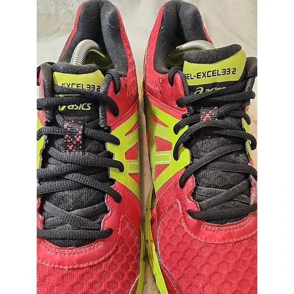ASICS‎ GEL-Excel 33 2 Men's Red Neon Running Shoes Size 11 T315N - Picture 3 of 11
